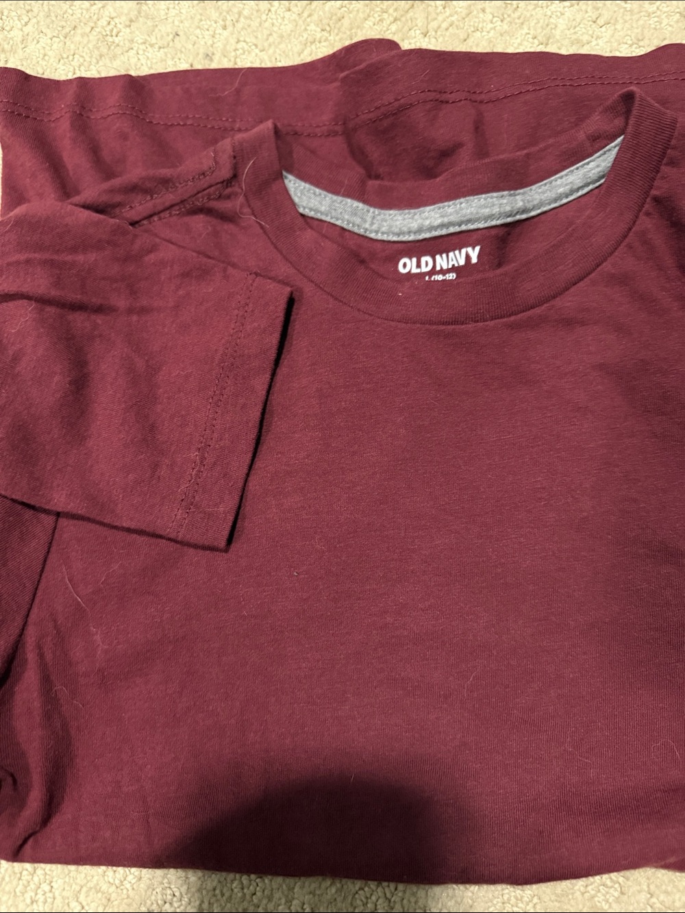 Old Navy Men's Maroon Short-Sleeve Crew Tee